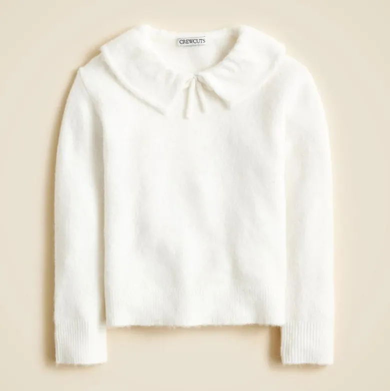 Girls' collared sweater in Supersoft yarn
