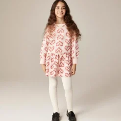 Girls' drop-waist sweatshirt-dress in terry