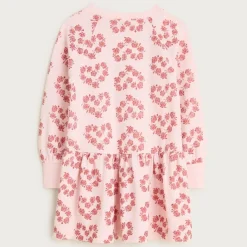 Girls' drop-waist sweatshirt-dress in terry