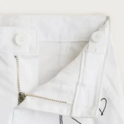Girls' embroidered chino short