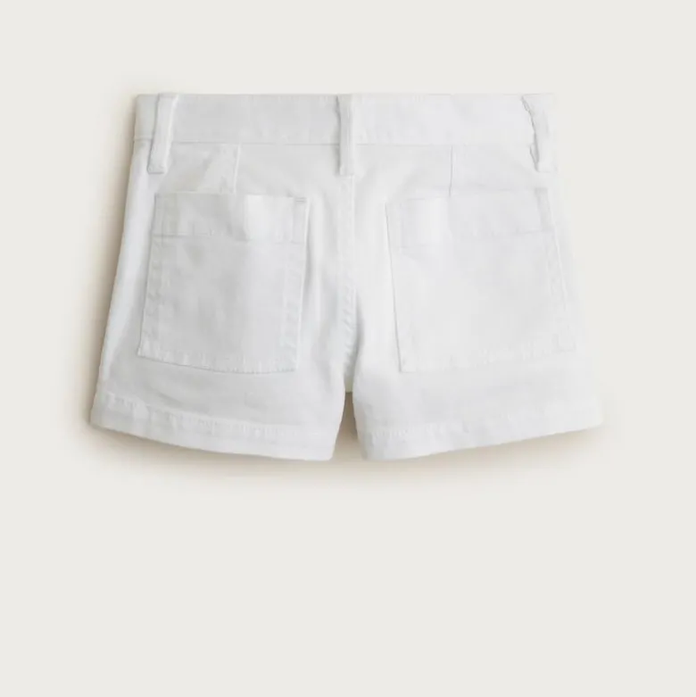 Girls' embroidered chino short