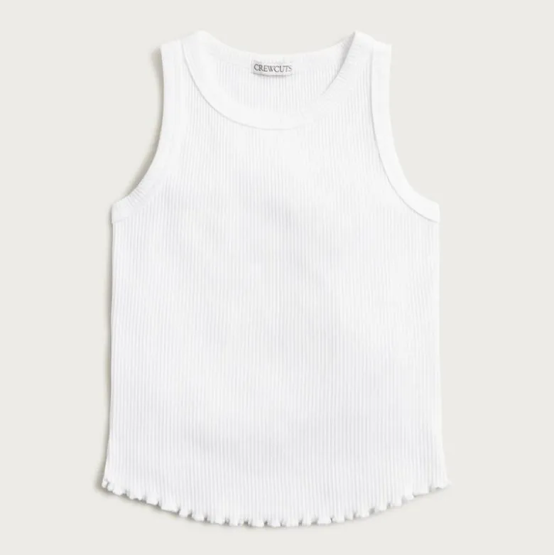 Girls' everyday tank top in vintage rib