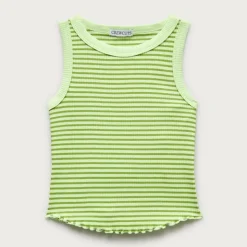 Girls' everyday tank top in vintage rib stripe