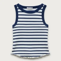 Girls' everyday tank top in vintage rib stripe