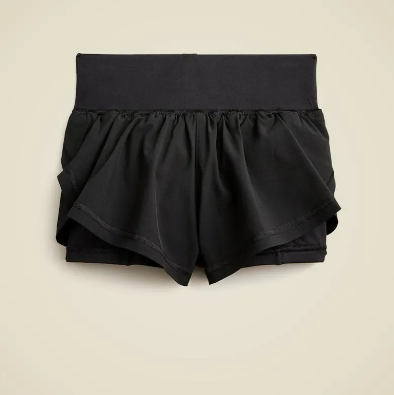 Girls' flutter short in performance jersey