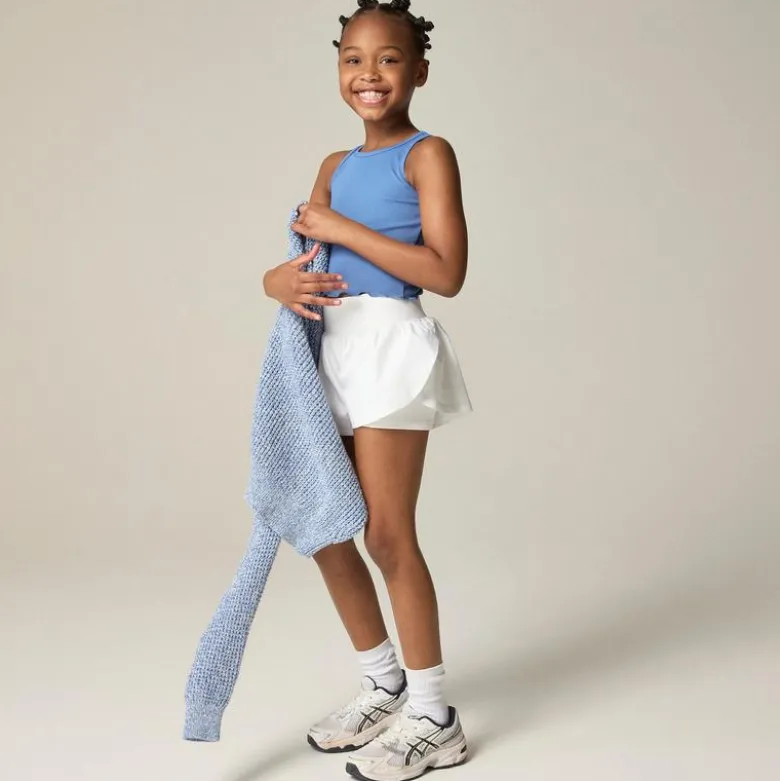 Girls' flutter short in performance jersey