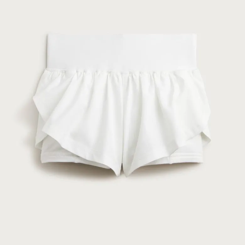 Girls' flutter short in performance jersey