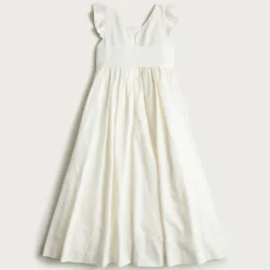 Girls' flutter-sleeve dress