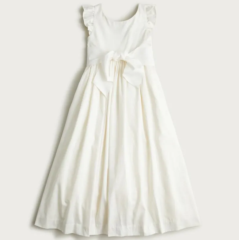 Girls' flutter-sleeve dress