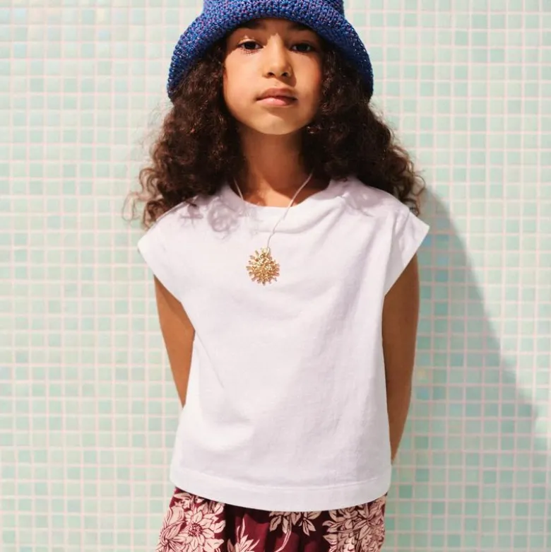 Girls' garment-dyed muscle tank top