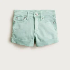 Girls' garment-dyed stretch denim short