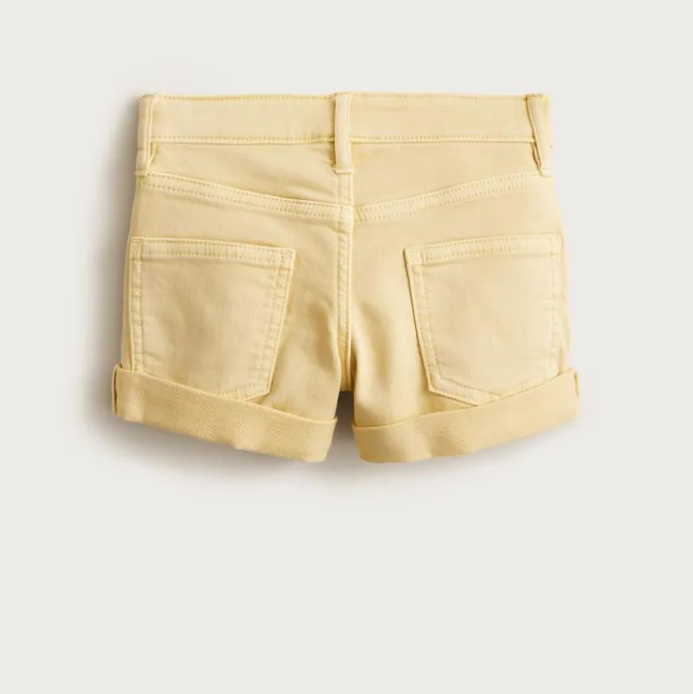 Girls' garment-dyed stretch denim short