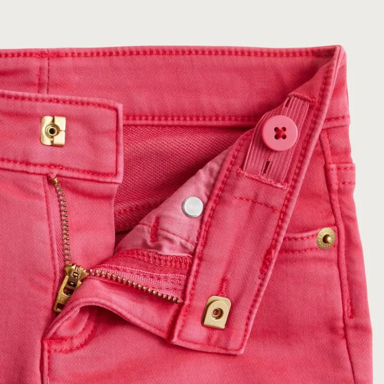 Girls' garment-dyed stretch denim short