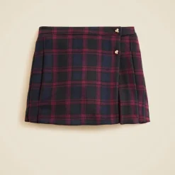 Girls' heavyweight Seaboard soft-knit skort in plaid