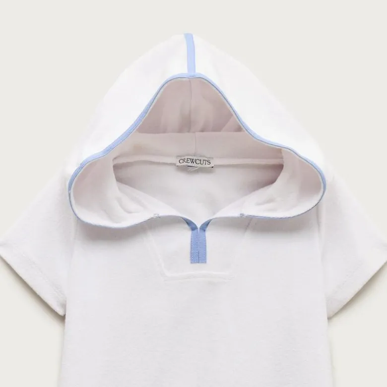Girls' hooded tunic in towel terry