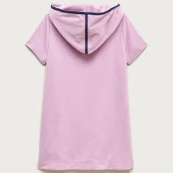 Girls' hooded tunic in towel terry