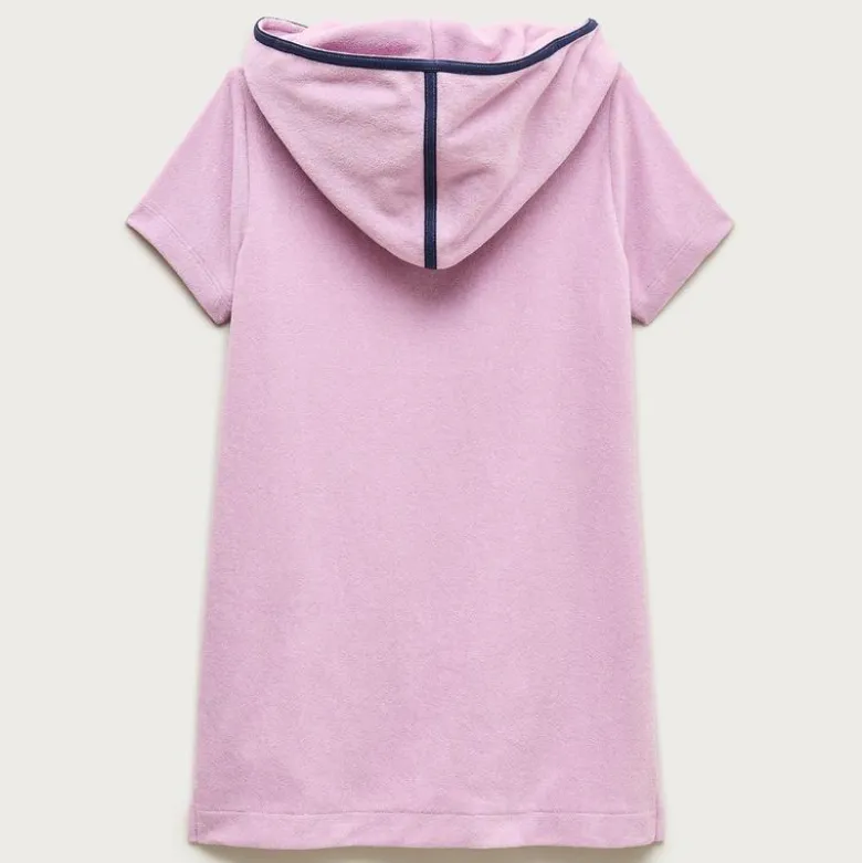 Girls' hooded tunic in towel terry