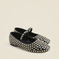 Girls' jewel-embellished ballet flats