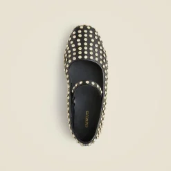 Girls' jewel-embellished ballet flats