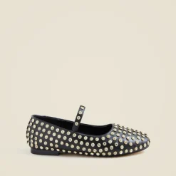 Girls' jewel-embellished ballet flats