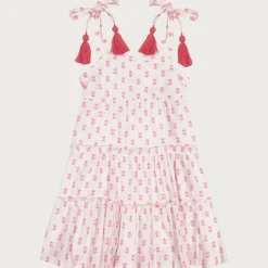 Girls' Mer St. Barth™ shoulder-tie sundress in dobby