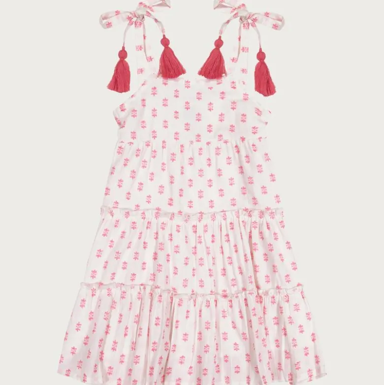 Girls' Mer St. Barth™ shoulder-tie sundress in dobby
