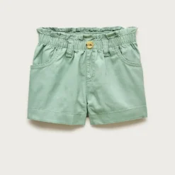Girls' paper-bag short in chino