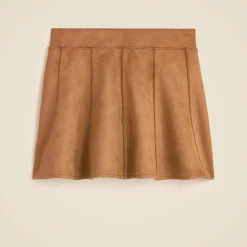 Girls' picture day skirt in faux suede
