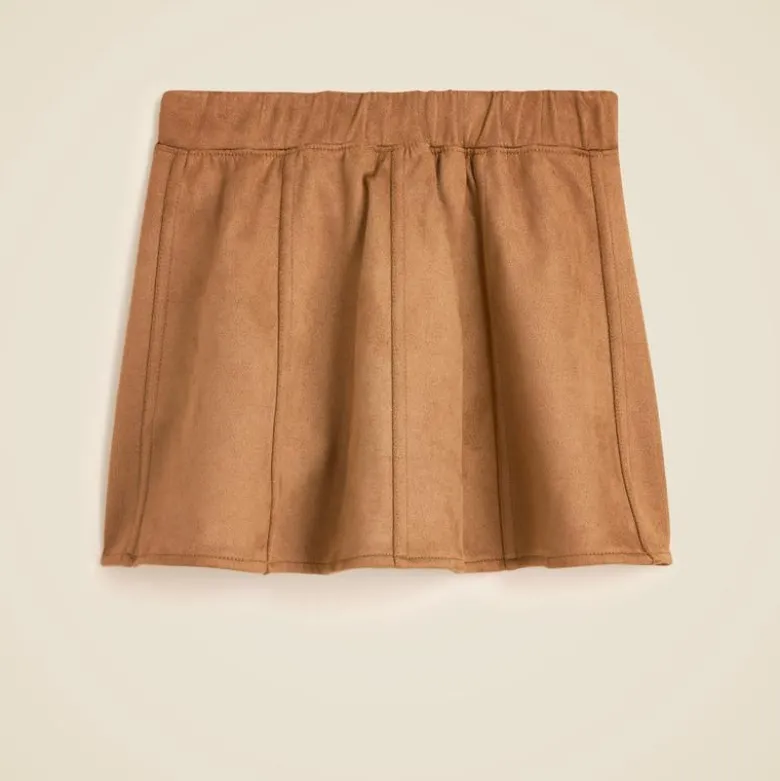 Girls' picture day skirt in faux suede