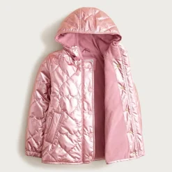 Girls' Pippa metallic quilted jacket with PrimaLoft®