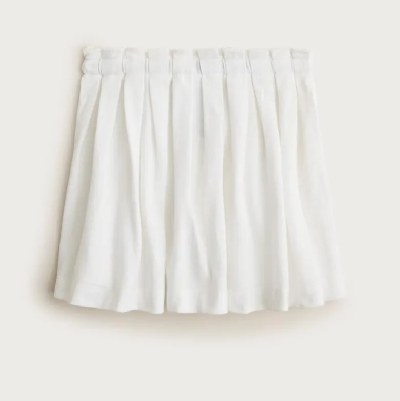 Girls' piqué pleated skirt