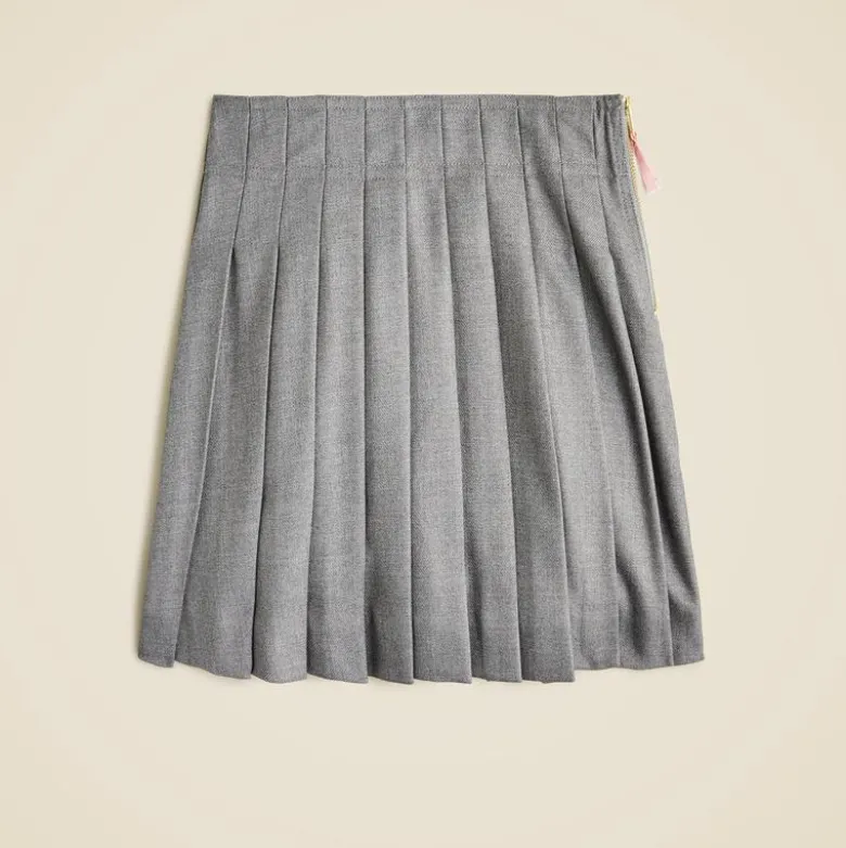 Girls' pleated skirt in twill