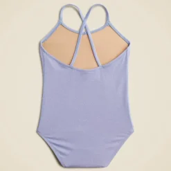 Girls' ruched shimmer one-piece swimsuit