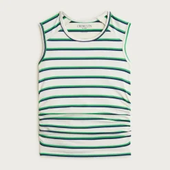 Girls' ruched tank top in performance jersey