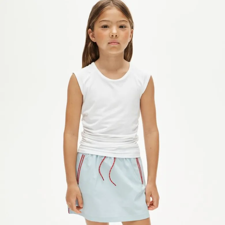 Girls' ruched tank top in performance jersey