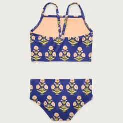 Girls' ruched-strap two-piece swimsuit