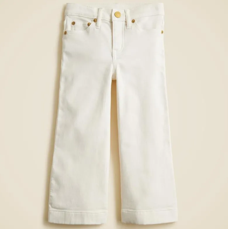 Girls' sailor garment-dyed stretch denim trouser