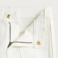 Girls' Sailor stretch denim trouser in white