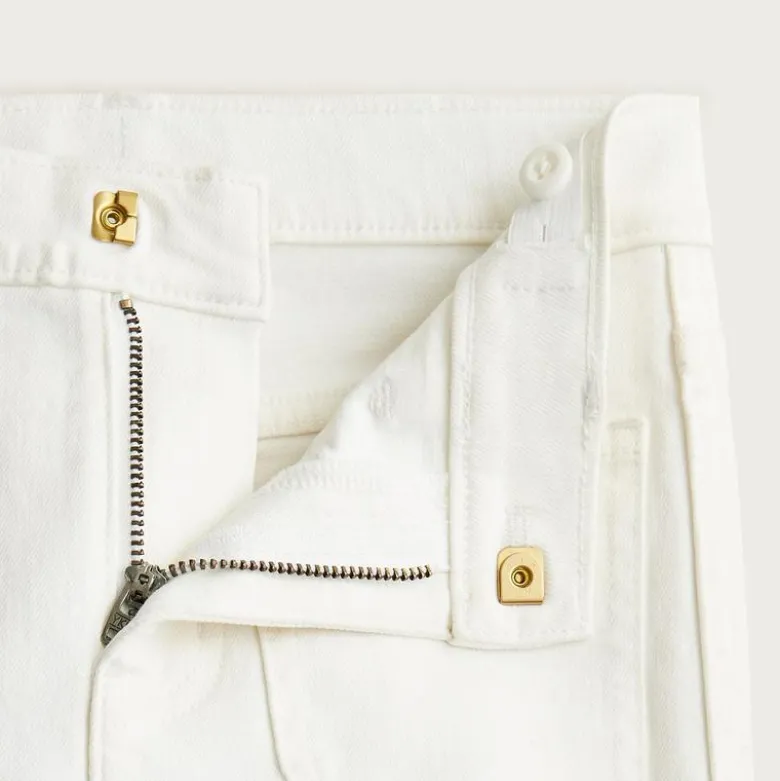 Girls' Sailor stretch denim trouser in white