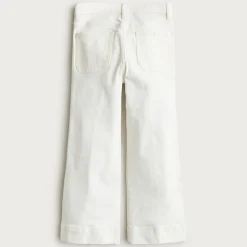 Girls' Sailor stretch denim trouser in white