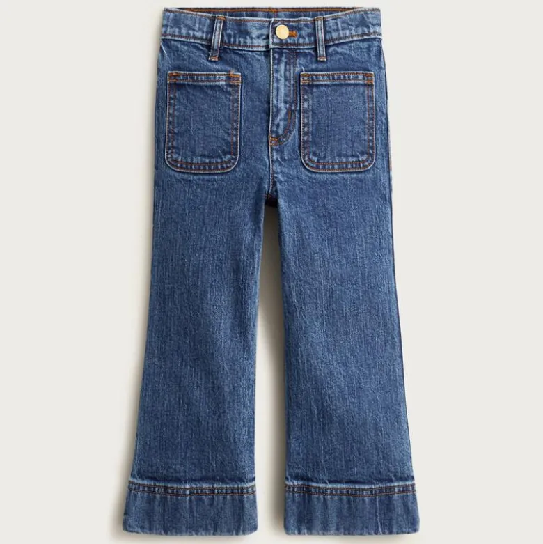 Girls' Sailor stretch denim trouser