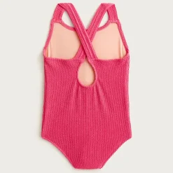 Girls' scrunchie one-piece swimsuit