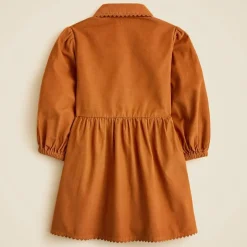 Girls' shirt-dress in lightweight corduroy