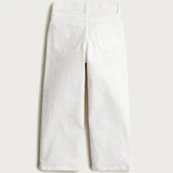 Girls' slim wide-leg jean in white