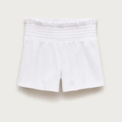 Girls' smocked short in towel terry