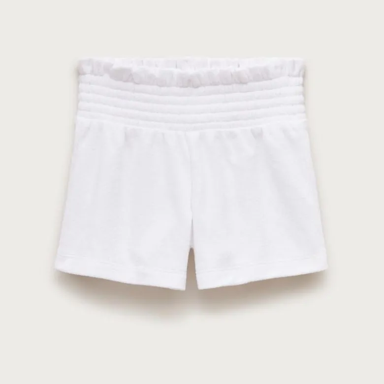 Girls' smocked short in towel terry