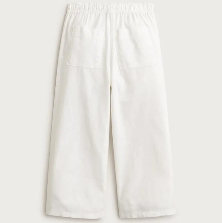 Girls' Soleil pant in linen-cotton blend