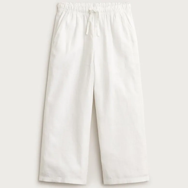 Girls' Soleil pant in linen-cotton blend