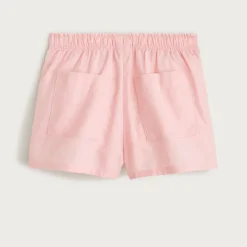 Girls' Soleil short in linen-cotton blend