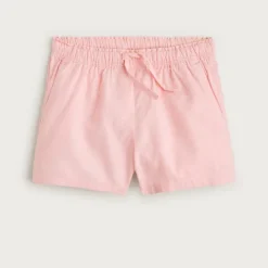 Girls' Soleil short in linen-cotton blend